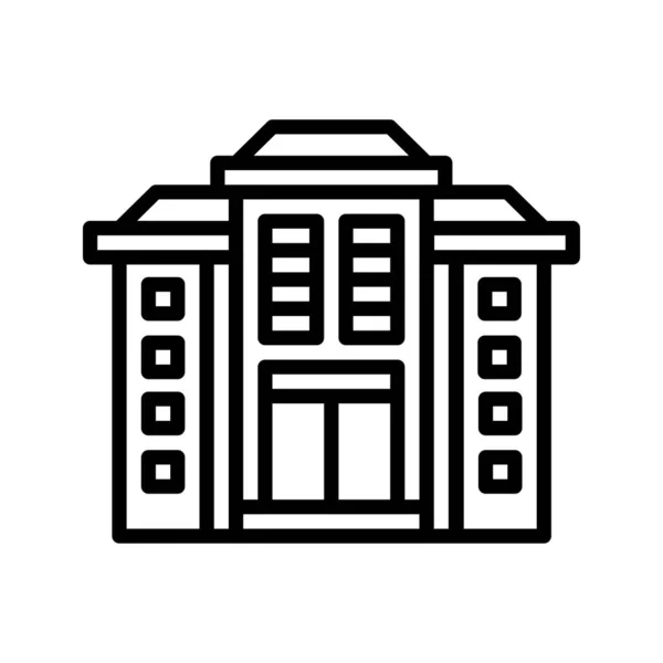 Apartment Icon Outline Vector Illustration — 스톡 벡터