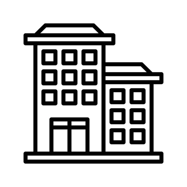 Apartment Icon Outline Vector Illustration — Stock vektor