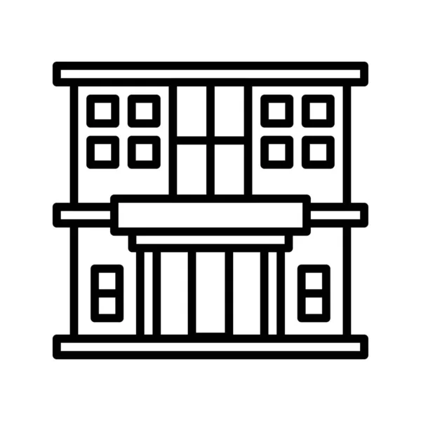 Apartment Icon Outline Vector Illustration — 스톡 벡터