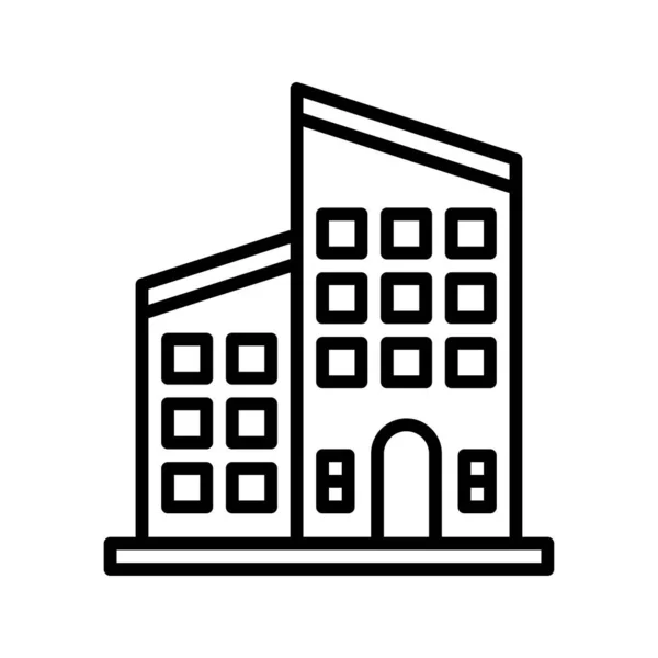 Apartment Icon Outline Vector Illustration — 스톡 벡터