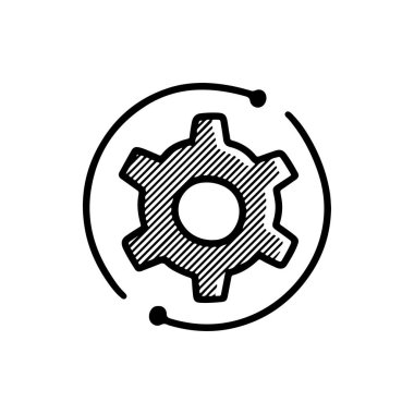 Teknik destek simgesi elle çizilmiş vektör