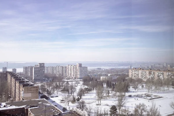 건물들이 우크라이나 도시의 파노라마 — 스톡 사진