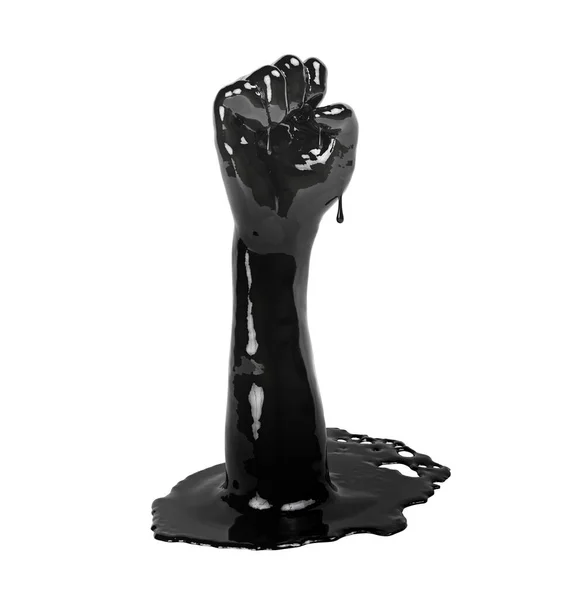 Drip Melting Viscous Black Energy Penetration Liquid Petroleum Crude Oil — ストック写真