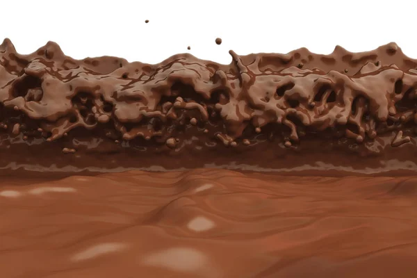 Wave Sweets Chocolate Milk Cocoa Choco Lactose Liquid Brown Twist — Stock Photo, Image