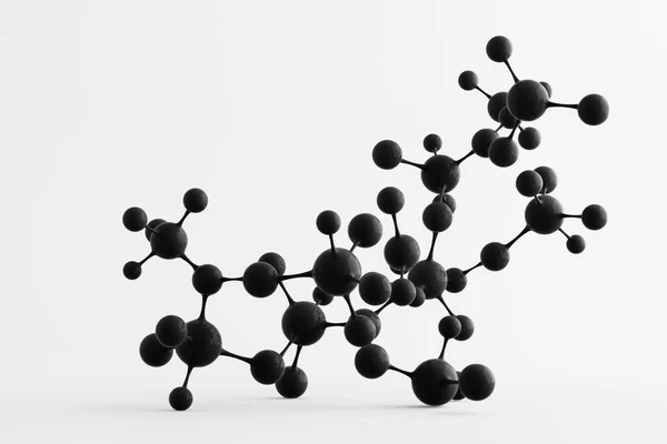 Abstrakte Schwarze Moleküle Oder Atome Saubere Reine Struktur Für Science — Stockfoto