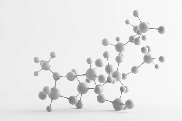 Abstrakte Weiße Moleküle Oder Atome Saubere Reine Struktur Für Science — Stockfoto