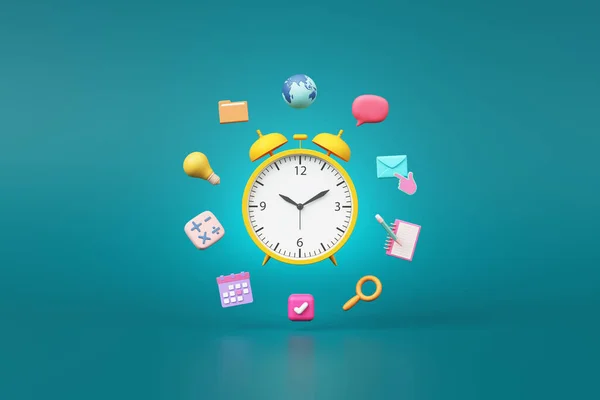 Clock Schedule Timetable Time Management Hour Minute Business Education Startup — Foto de Stock