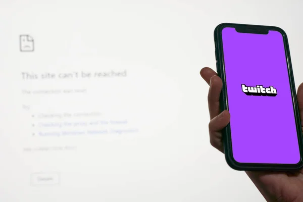 Twitch uygulaması engellendi. Bu siteye ulaşılamıyor — Stok fotoğraf