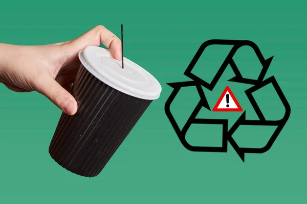 Recykling jednorazowych elementów z tworzyw sztucznych — Zdjęcie stockowe