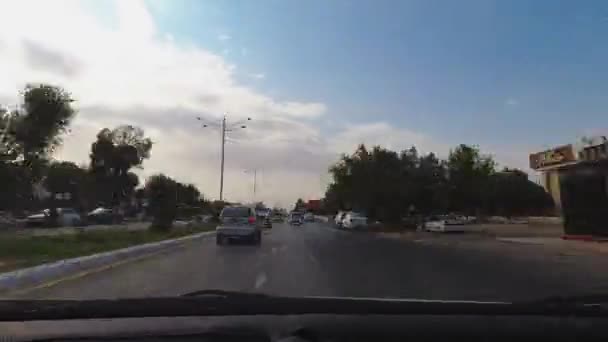 Hyperlapse video - Auto rijden in Bukhara stad, Oezbekistan — Stockvideo