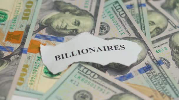 Налог на прибыль миллиардеров — стоковое видео