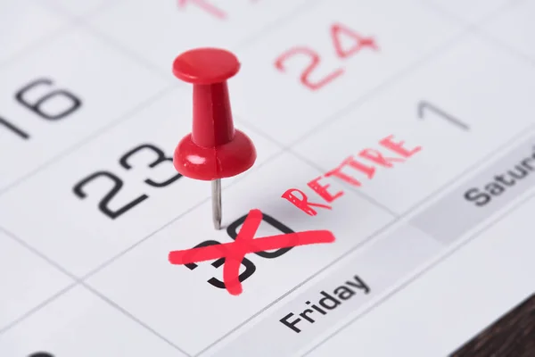 Retire concept with calendar — Stock Photo, Image