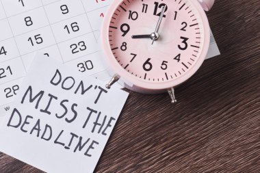 Son teslim tarihini kaçırma.