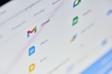 Google Çalışma Alanı web sayfası bilgisayar monitörü ekranında