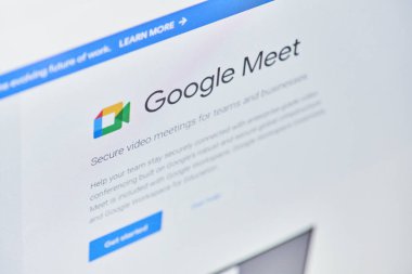 Google karşılama web sayfası bilgisayar monitörü