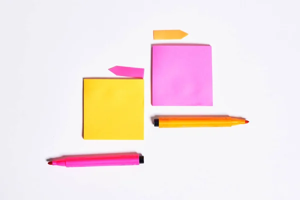Colored sticky notes with copy space — Stockfoto
