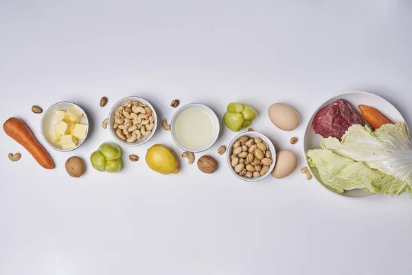 Bahan makanan diet ketogenik — Stok Foto