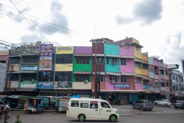 Palembang, Indonesia - August 2022: a shop building lined up in a market in Indonesia