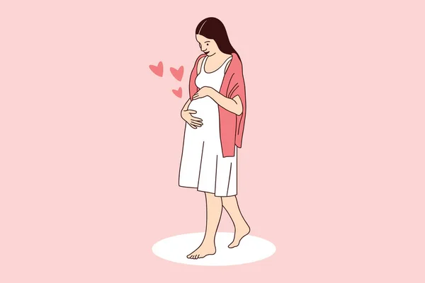 Çizimler güzel hamile kadın portresi