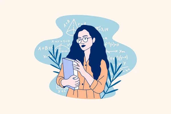 Illustrations of Beautiful Female Teacher for World Teachers' Day design concept