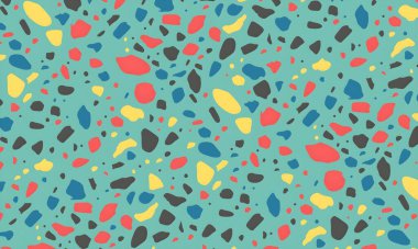 Renkli lekeleri olan soyut, pürüzsüz bir desen. Vektör illüstrasyonu