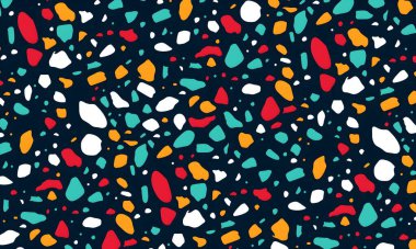 Renkli lekeleri olan soyut, pürüzsüz bir desen. Vektör illüstrasyonu