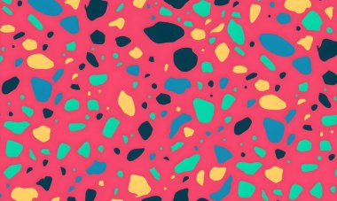 soyut renkli yarım tonlu noktalar üretken sanat arkaplan çizimleri