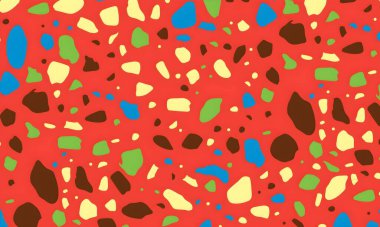 soyut renkli yarım ton deseni, resimleme