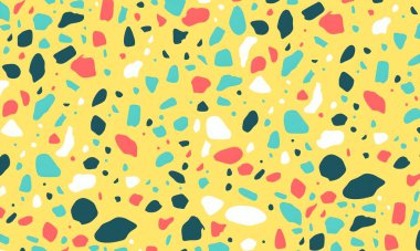 Rastgele renkli şekillere sahip soyut bir arkaplan. resimleme