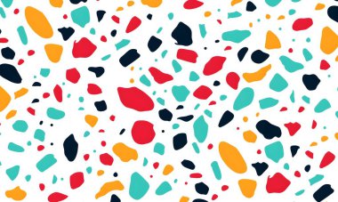 Rastgele renkli şekillere sahip soyut bir arkaplan. resimleme