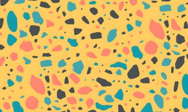 Rastgele renkli şekillere sahip soyut bir arkaplan. resimleme