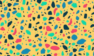 Rastgele renkli şekillere sahip soyut bir arkaplan. resimleme