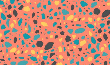 Rastgele renkli şekillere sahip soyut bir arkaplan. resimleme