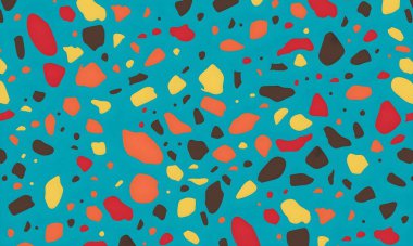 Rastgele renkli şekillere sahip soyut bir arkaplan. resimleme