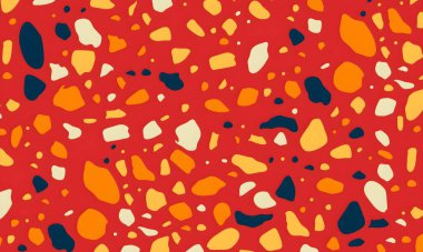 Rastgele renkli şekillere sahip soyut bir arkaplan. resimleme