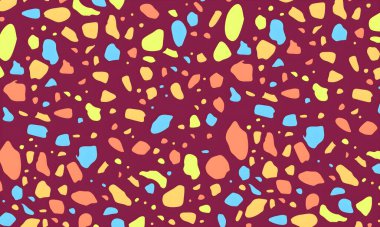 Rastgele renkli şekillere sahip soyut bir arkaplan. resimleme