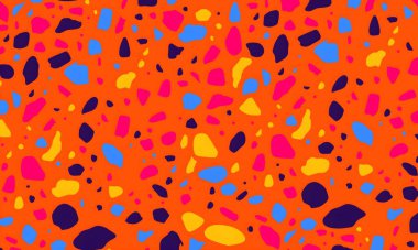 Rastgele renkli şekillere sahip soyut bir arkaplan. resimleme