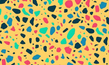 Rastgele renkli şekillere sahip soyut bir arkaplan. resimleme