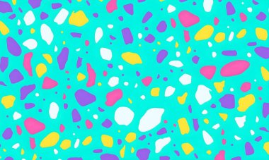 Rastgele renkli şekillere sahip soyut bir arkaplan. resimleme