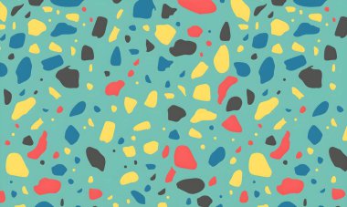 Rastgele renkli şekillere sahip soyut bir arkaplan. resimleme