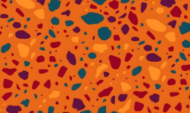 Rastgele renkli şekillere sahip soyut bir arkaplan. resimleme