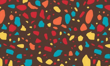 Rastgele renkli şekillere sahip soyut bir arkaplan. resimleme