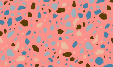 Noktalar, şekiller ve daireler ile renkli soyut desen