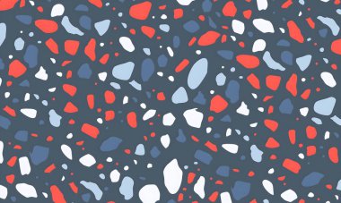 Noktalar, şekiller ve daireler ile renkli soyut desen