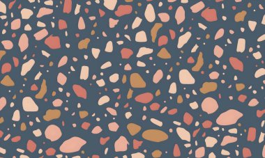 Noktalar, şekiller ve daireler ile renkli soyut desen