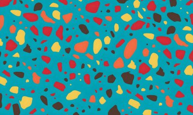 Noktalar, şekiller ve daireler ile renkli soyut desen