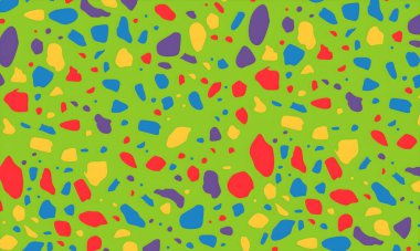 Noktalar, şekiller ve daireler ile renkli soyut desen