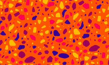 Noktalar, şekiller ve daireler ile renkli soyut desen