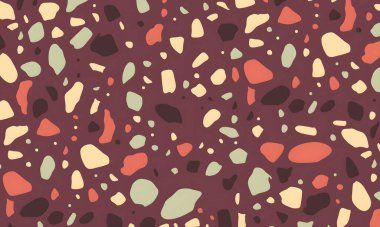 Noktalar, şekiller ve daireler ile renkli soyut desen