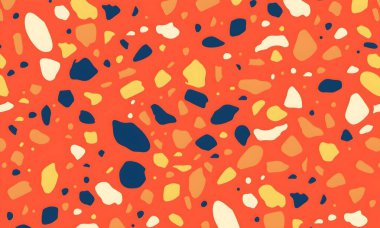 Noktalar, şekiller ve daireler ile renkli soyut desen